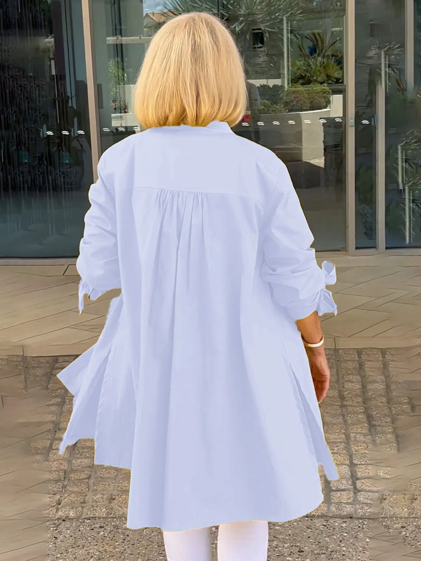 Reanah  Button-Up Longline Shirt Jacket