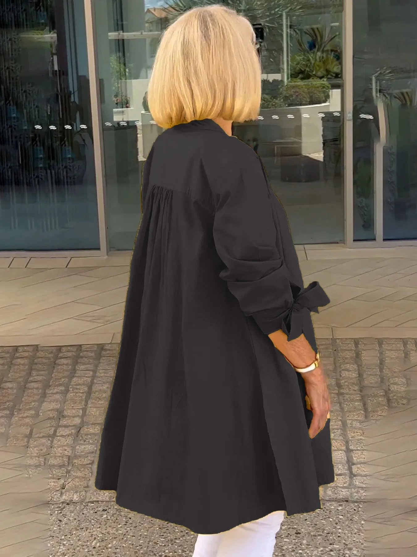 Reanah  Button-Up Longline Shirt Jacket