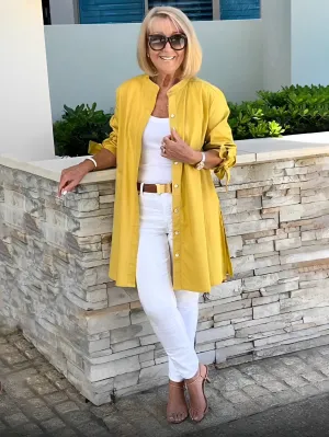 Reanah  Button-Up Longline Shirt Jacket