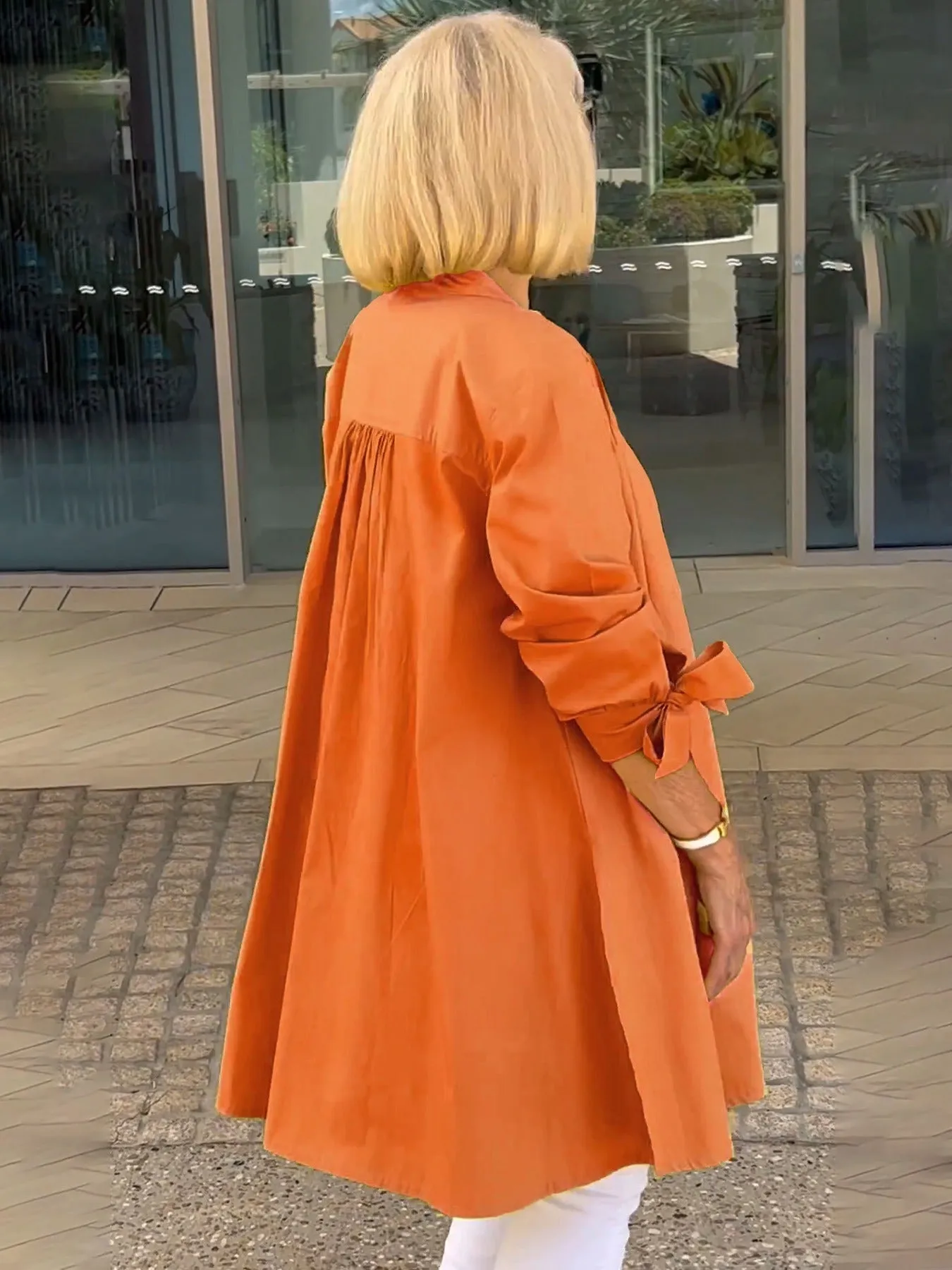 Reanah  Button-Up Longline Shirt Jacket
