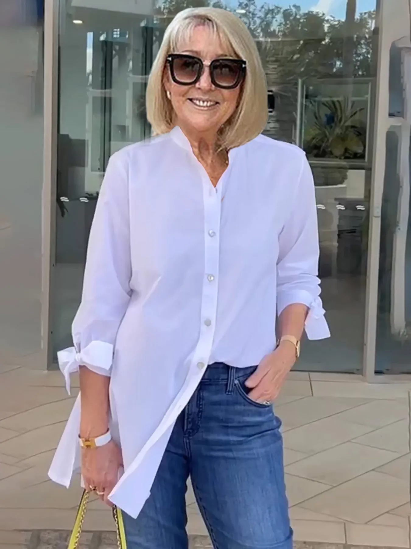 Reanah  Button-Up Longline Shirt Jacket