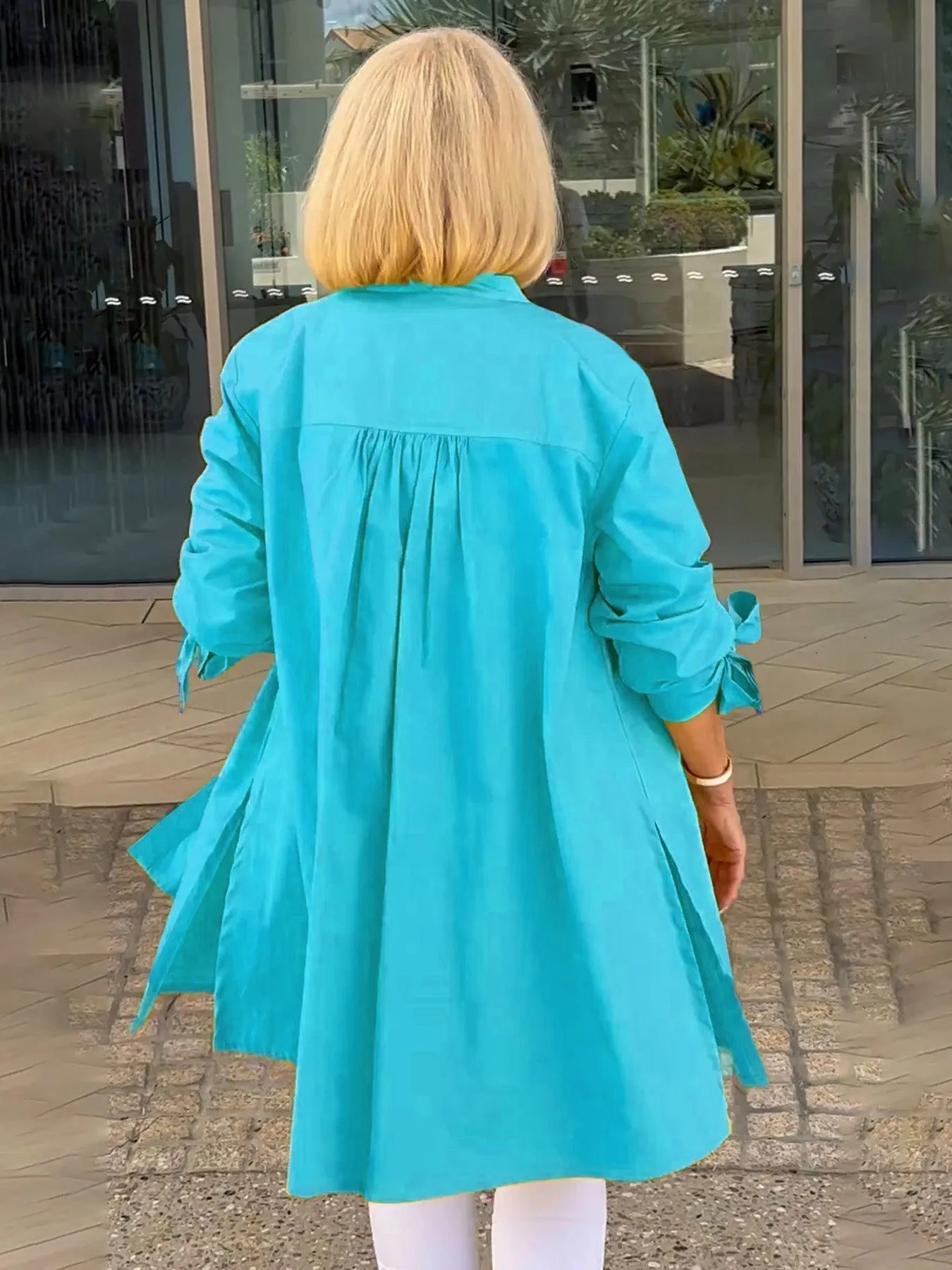 Reanah  Button-Up Longline Shirt Jacket