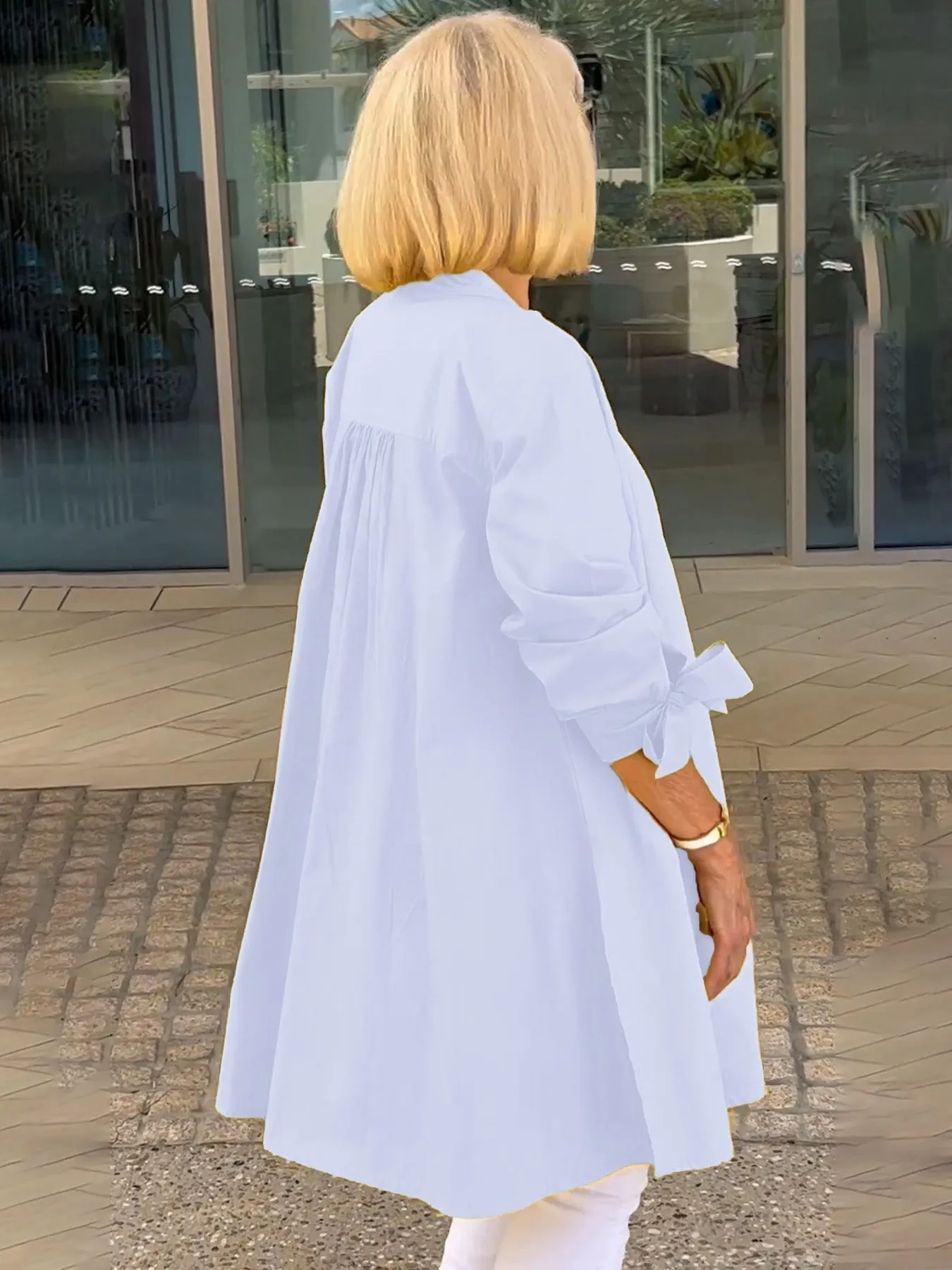 Reanah  Button-Up Longline Shirt Jacket