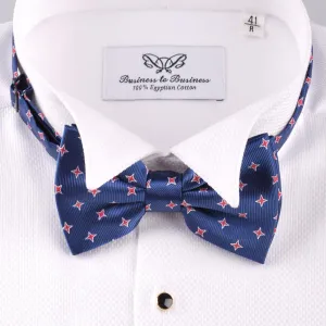 Red Stars Navy Blue Bow Tie Party Semi Formal Fashion