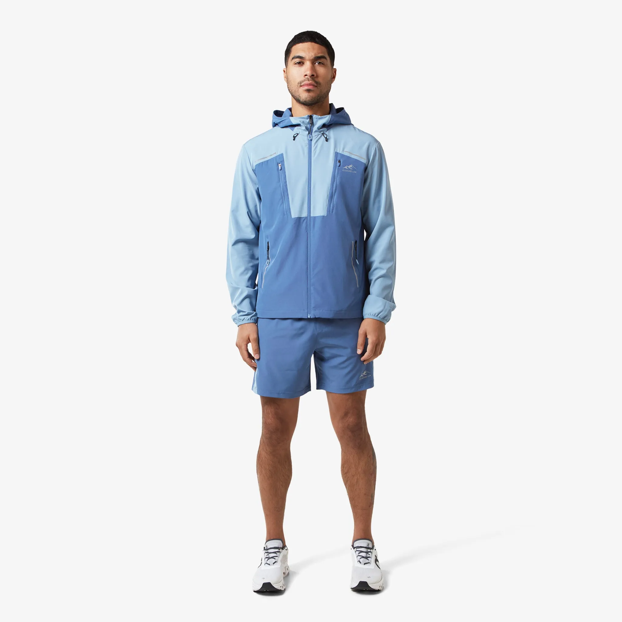 Reflect Detail Colourblock Jacket | Light Blue
