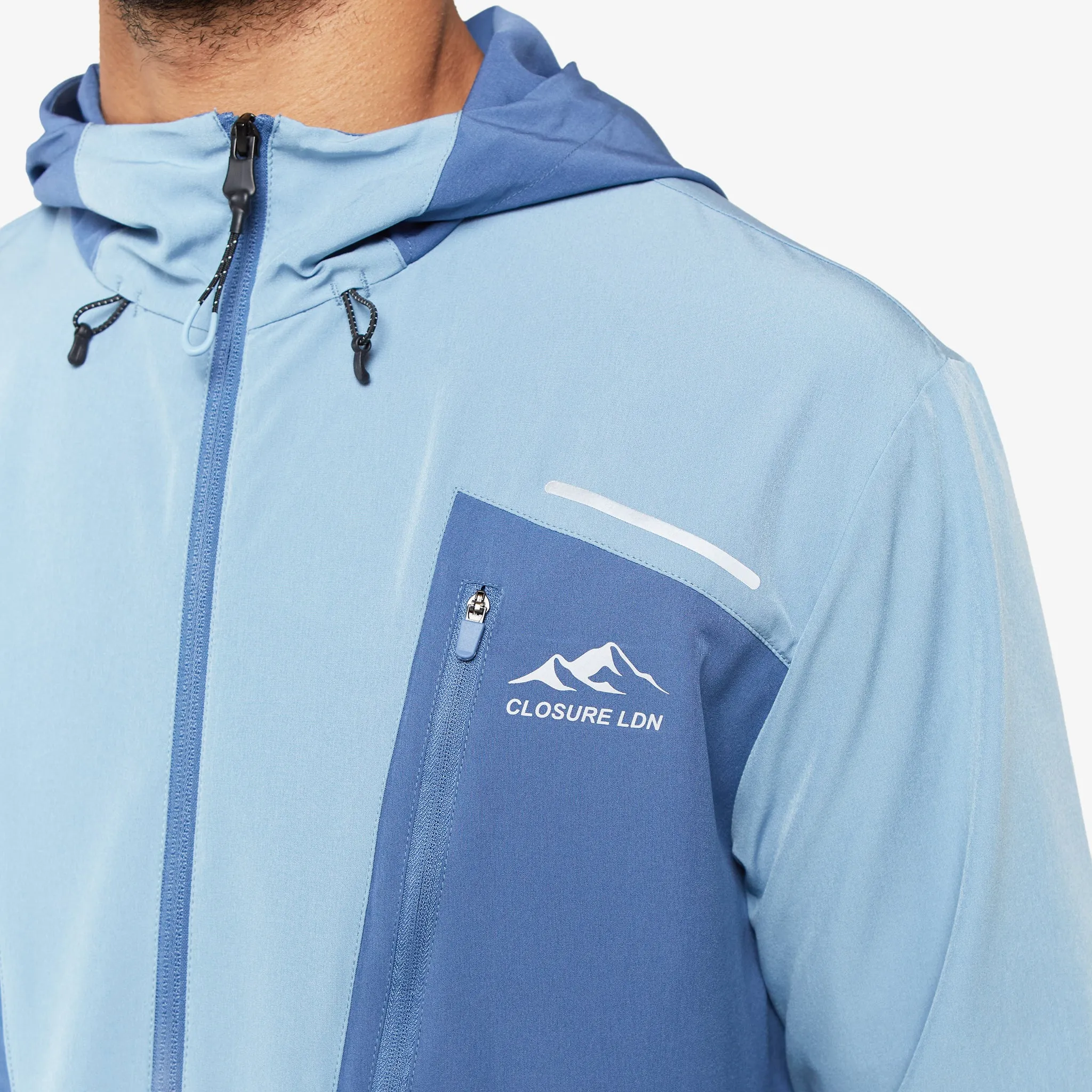 Reflect Detail Colourblock Jacket | Light Blue