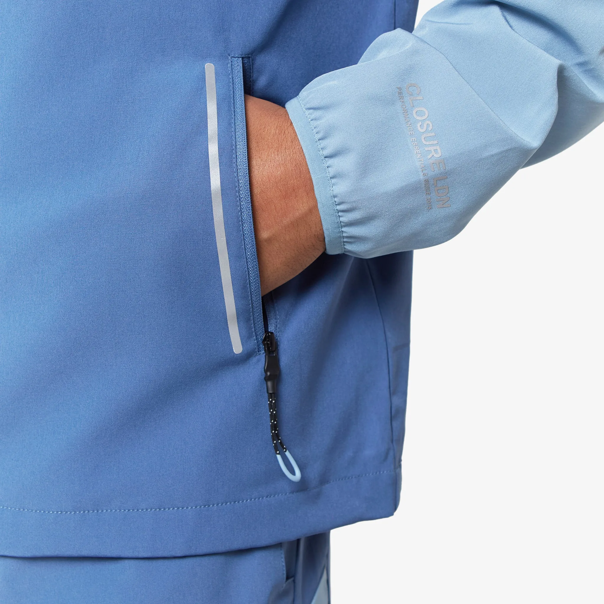 Reflect Detail Colourblock Jacket | Light Blue