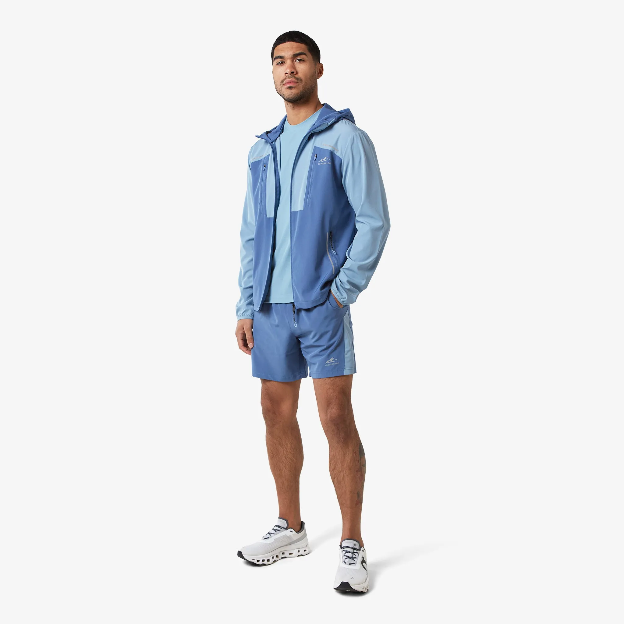 Reflect Detail Colourblock Jacket | Light Blue
