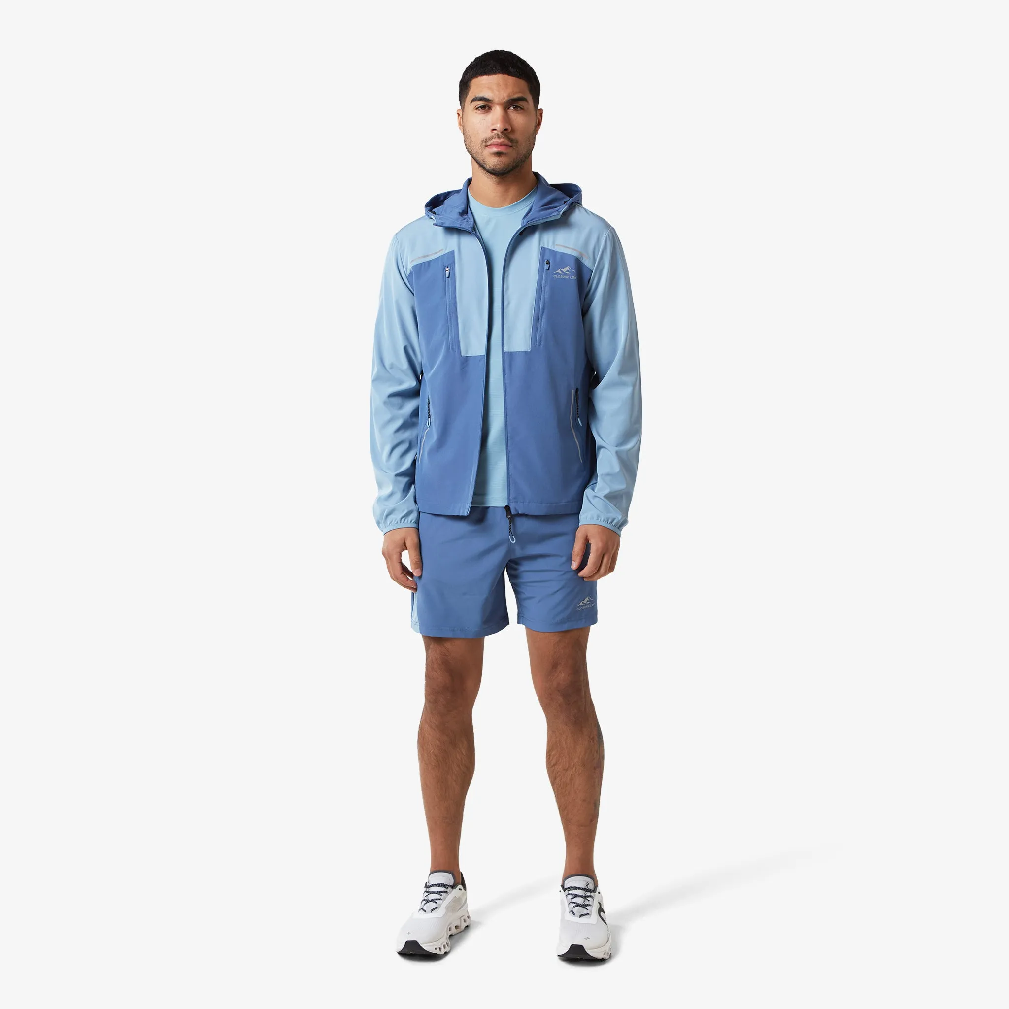 Reflect Detail Colourblock Jacket | Light Blue