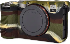 Rieibi Alpha 7C II Camera Case, Non-Slip Texture Surface Camera Cover for Sony A7C M2/Sony A7C II/A7C 2 Anti-Scratch Soft Silicone Protective Case Lightweight Detachable Protector Shell, Camouflage