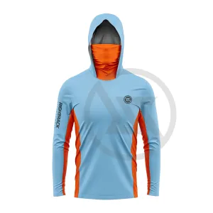 Mens UPF 50  Hooded Fishing Shirt with UV Protection - Ideal for Sun Safety and Comfort