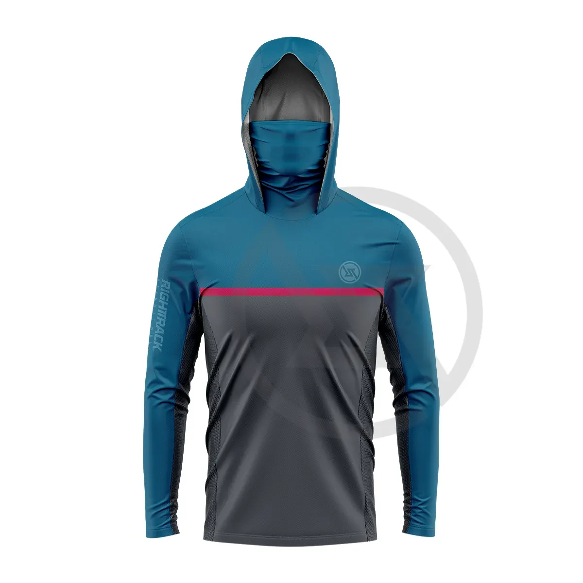 Mens UPF 50  Hooded Fishing Shirt with UV Protection - Ideal for Sun Safety and Comfort