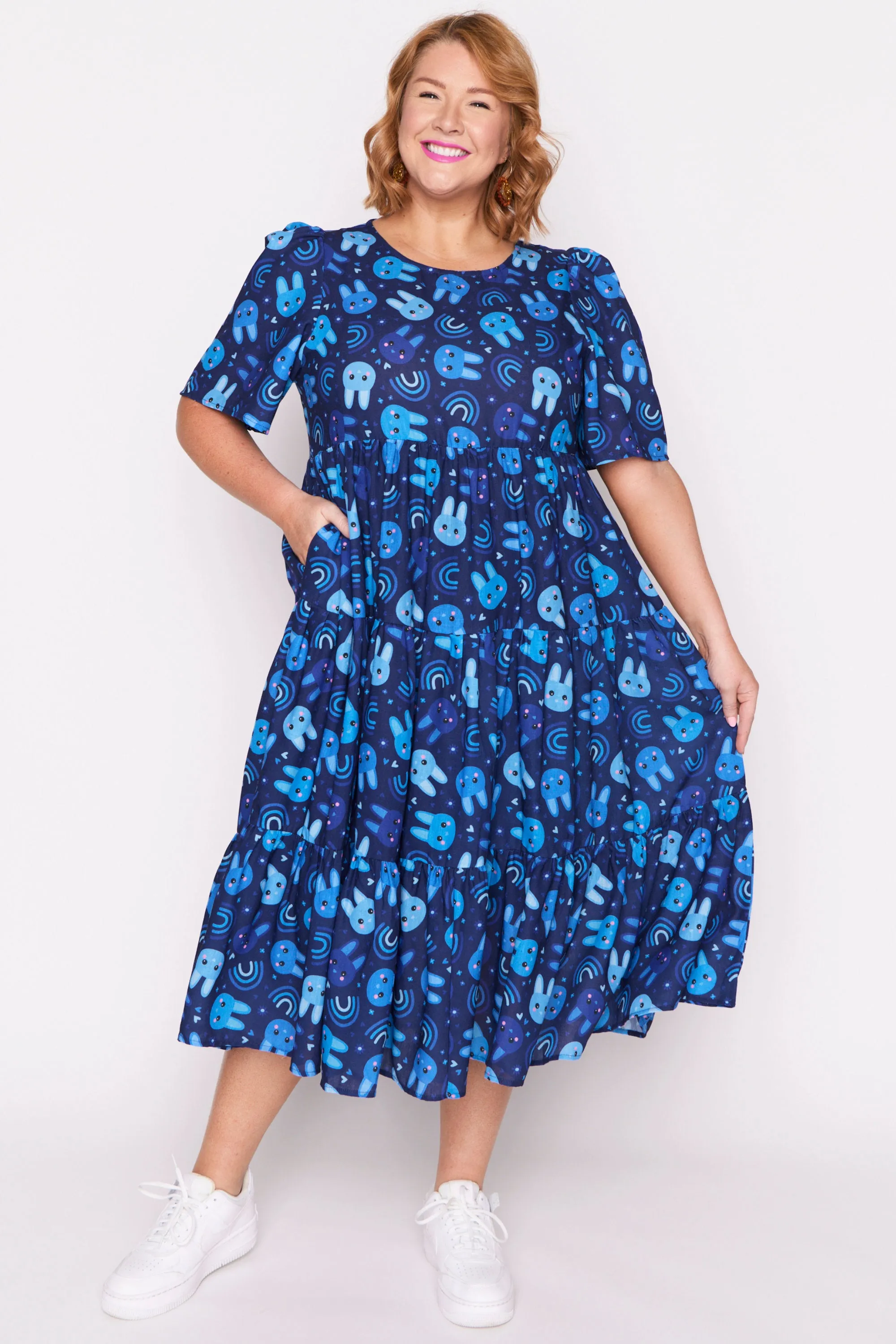Saturn Blue Bunnies Dress