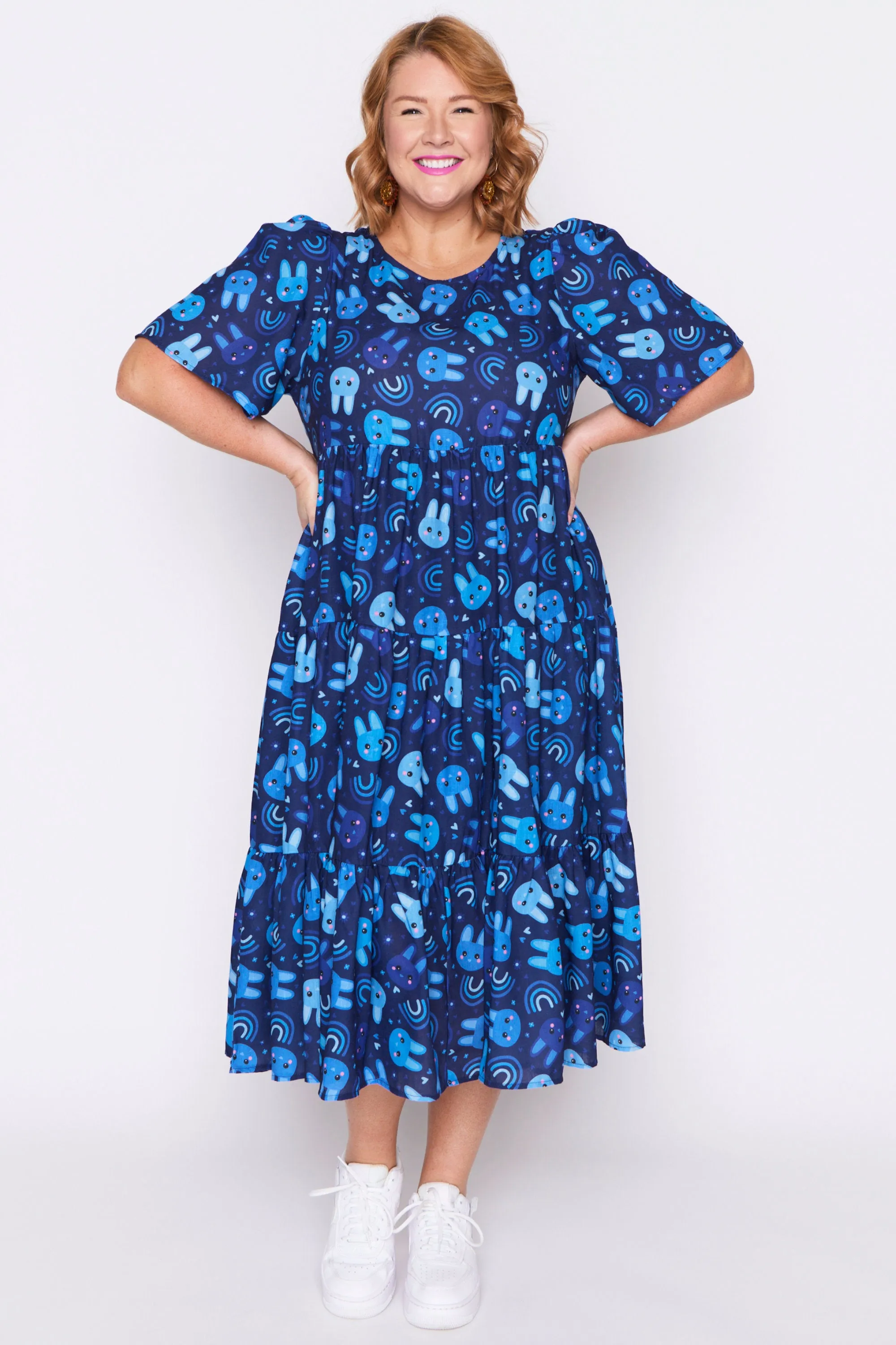Saturn Blue Bunnies Dress