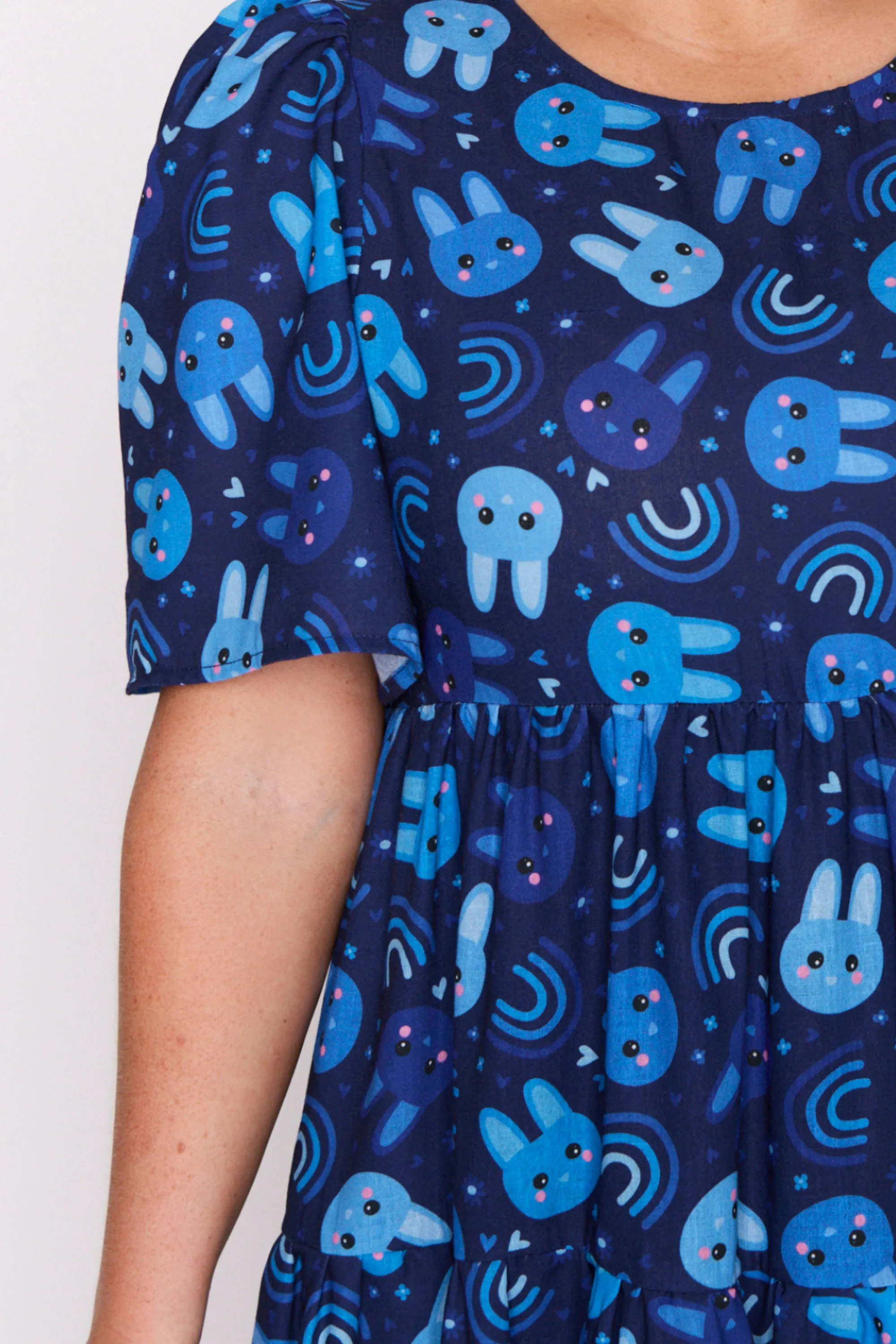 Saturn Blue Bunnies Dress