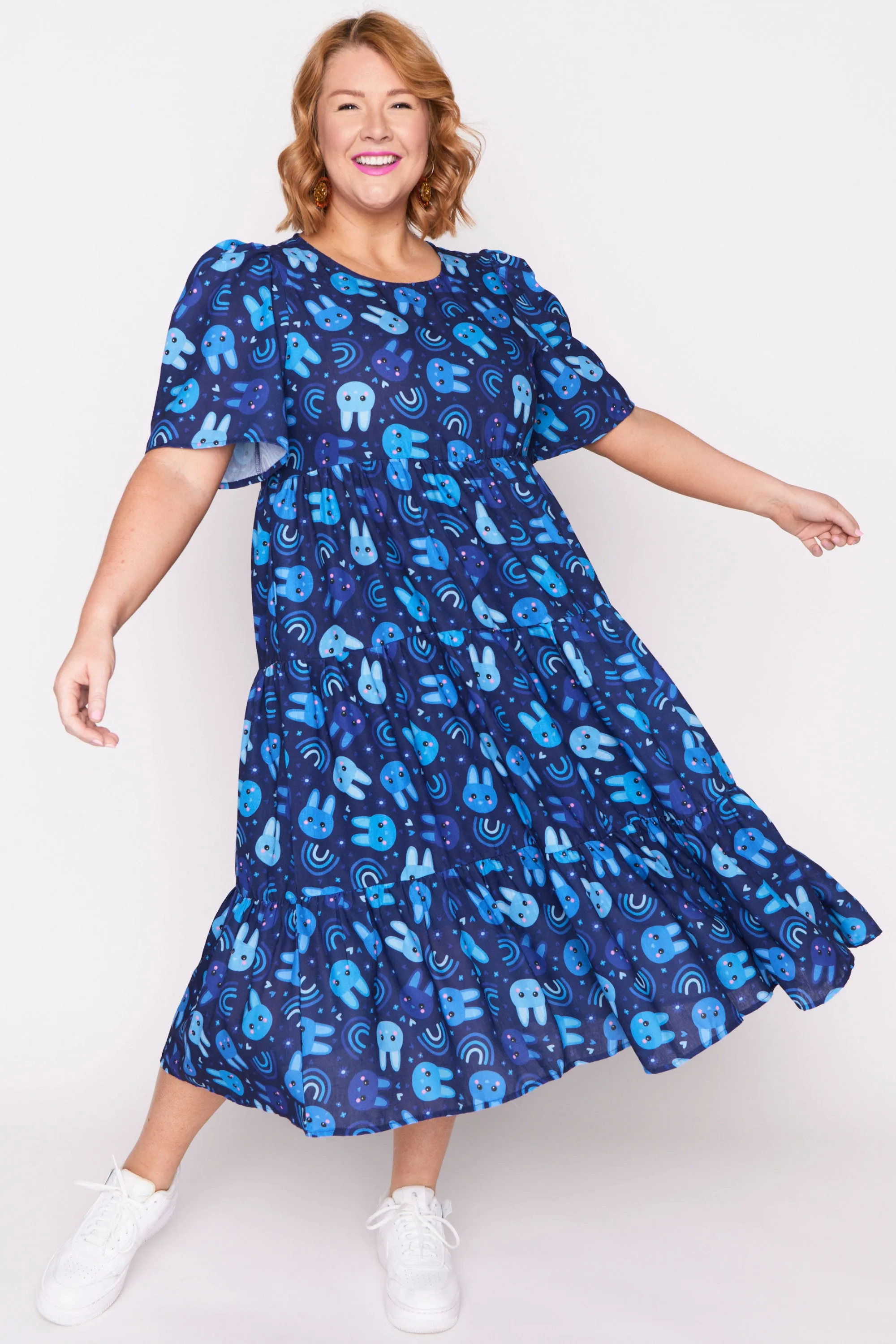 Saturn Blue Bunnies Dress