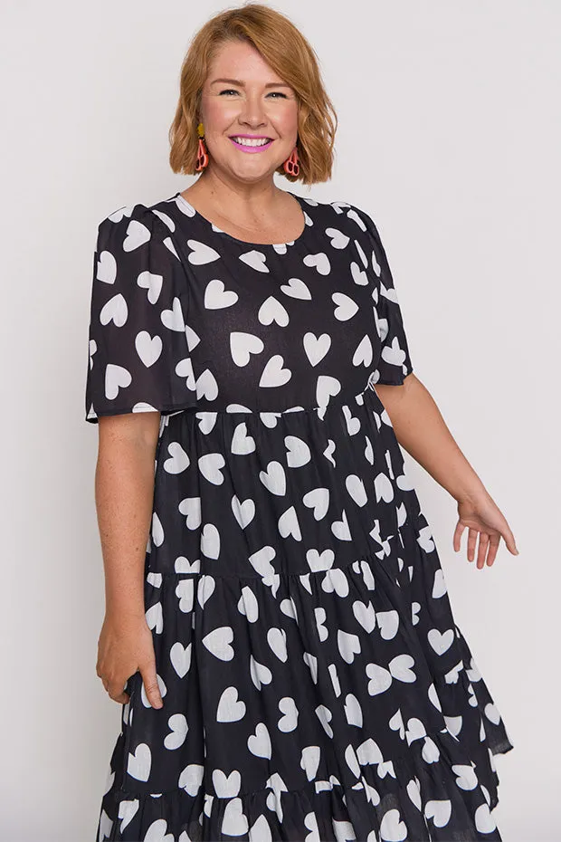 Saturn Hearts a Flutter Dress