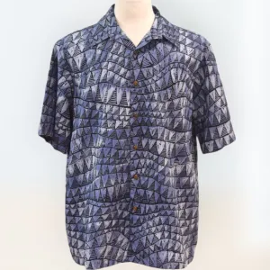 Shark Tooth Stylish Print Hawaiian Shirt | Gray