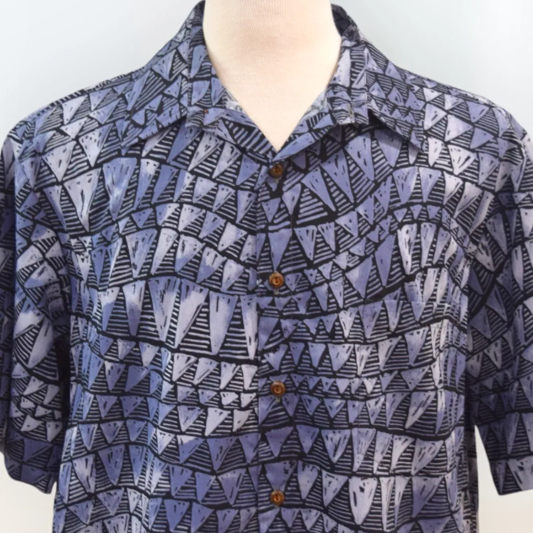 Shark Tooth Stylish Print Hawaiian Shirt | Gray
