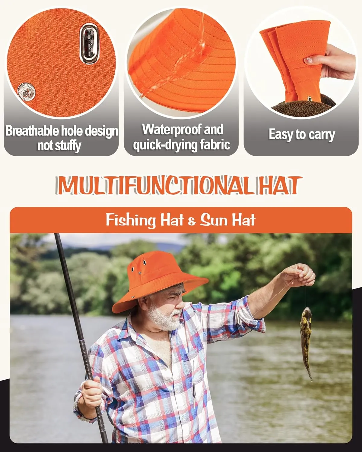 Shihanee 2 Pcs Fishing Vest and Hat for Men Multi Pocket Safari Vest Jacket for Outdoor Work Summer Travel Cargo Hunting