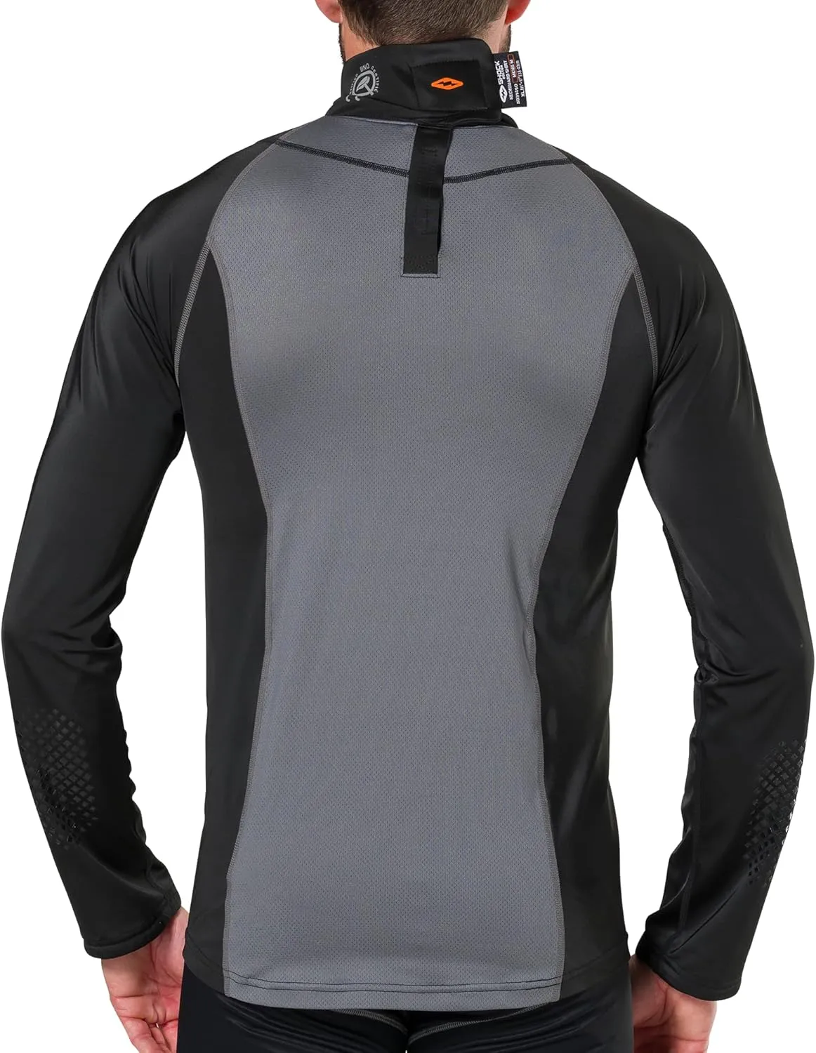 Shock Doctor Compression Shirt with Neckguard for Hockey. Long Sleeves with Integrated Neck Guard. for Adult Men