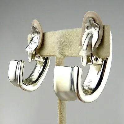 Simon Sebbag Sterling Silver Graduated Clip Earrings E2725