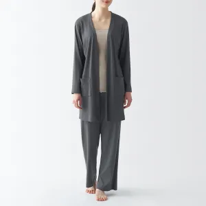 Smooth Ribbed Long Cardigan