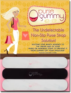 Stop Strap Slips - Non Slip Grip Strip Pad for Handbag Strap - Shoulder Bag, Tote bag, Diaper Bag Cushion Accessory - SET of 6 PIECES