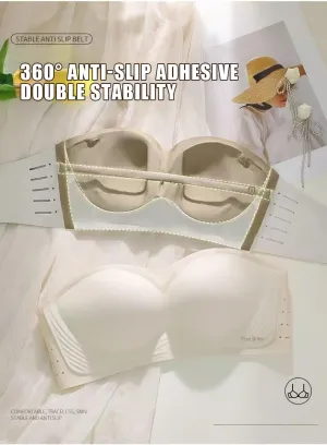 Strapless Push Up Bra for Women  Convertible, Seamless, No-Slip Bra for Backless & Off-Shoulder Outfits