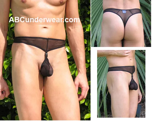 Stylish and Comfortable Sheer Clip Thong for Men