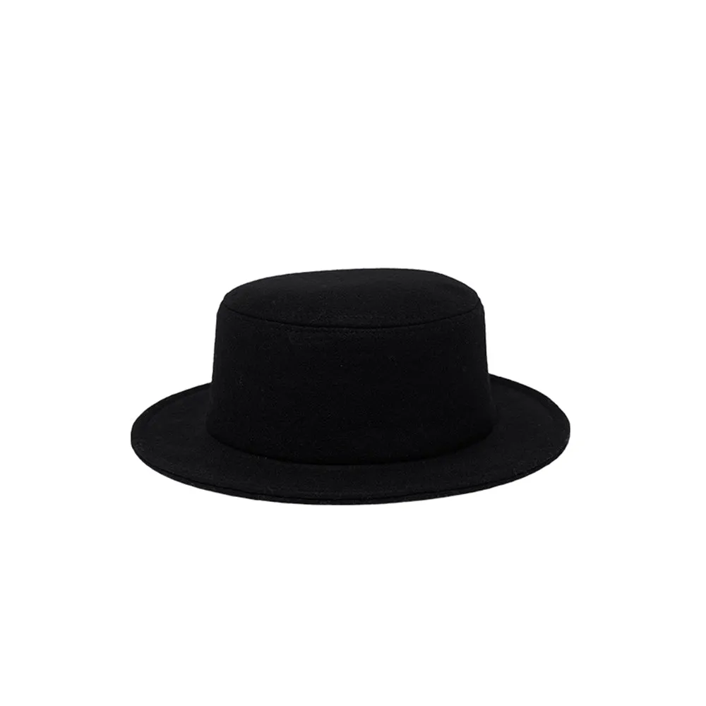 Stylish Woolen Flat Top Hat