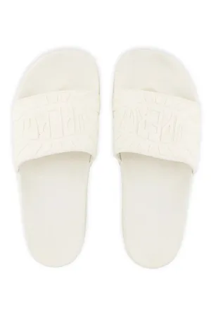 SUPERGA 1908 SLIDES RAGGIERA LOGO - TOTAL WHITE AVORIO