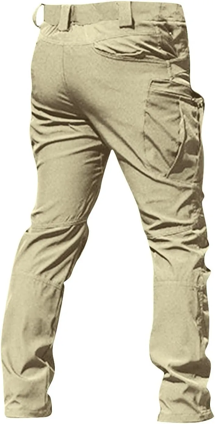 Tactical Pants for Men Slim Fit Stretch Work Pants Construction Cargo Hiking Cargo Pant Ripstop Waterproof Trousers