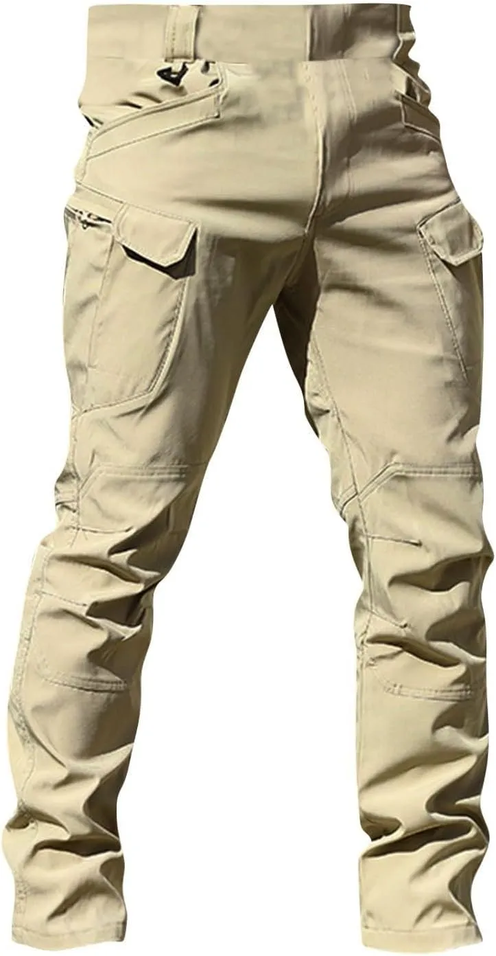 Tactical Pants for Men Slim Fit Stretch Work Pants Construction Cargo Hiking Cargo Pant Ripstop Waterproof Trousers