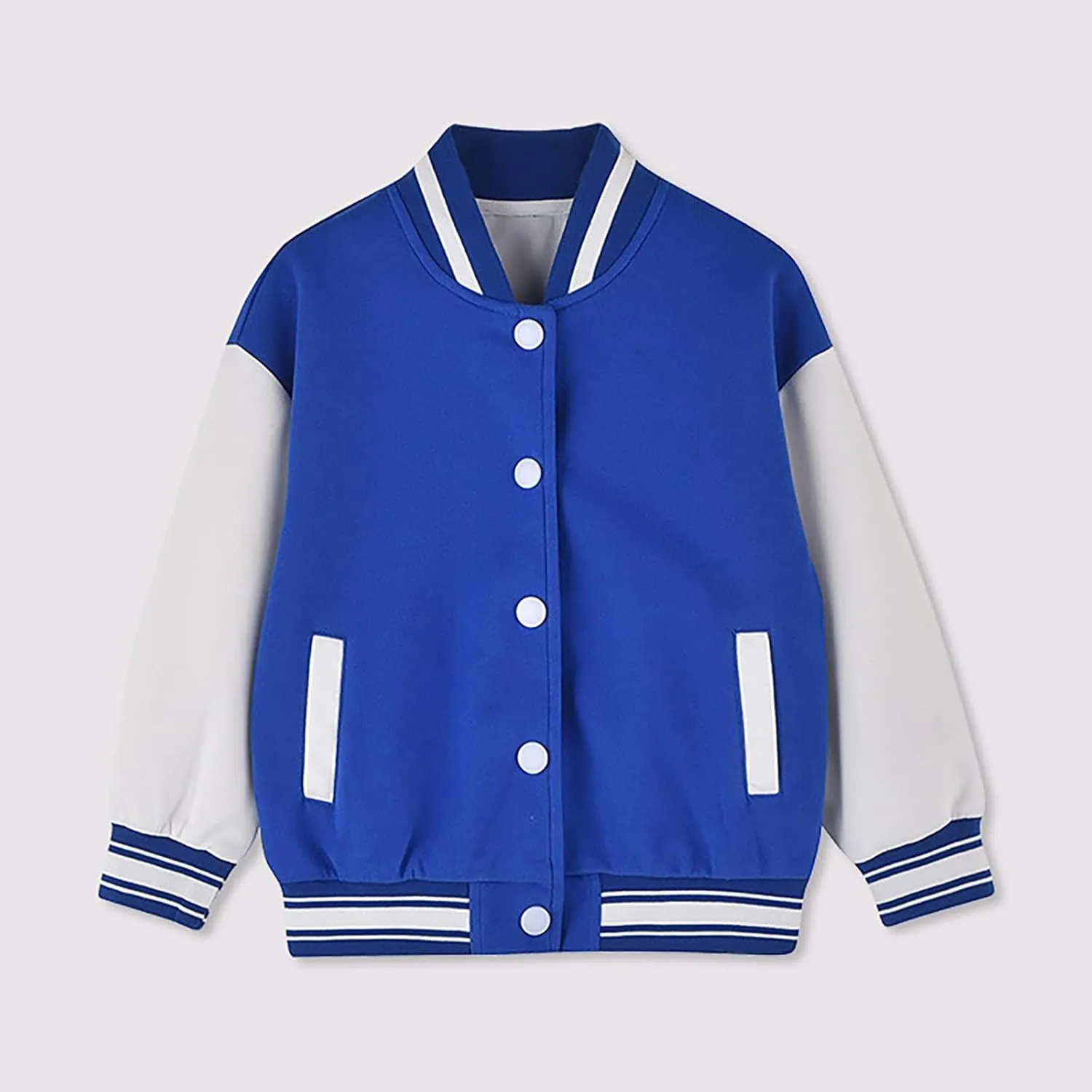 Toddler Baby Boy Girl Varsity Jackte Letter Embroidery Zipper Sweatshirt Baseball Jacket Color Block