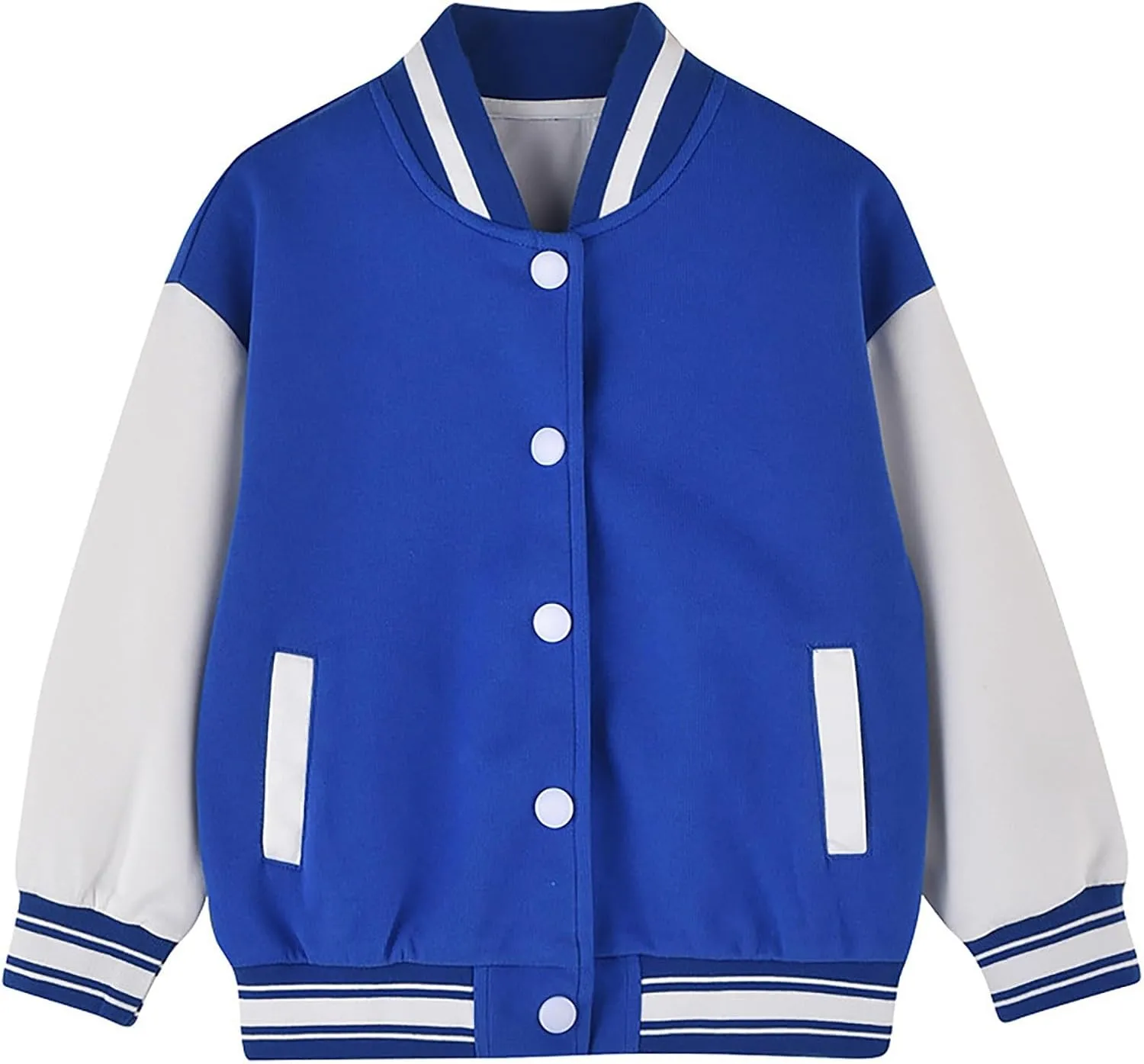 Toddler Baby Boy Girl Varsity Jackte Letter Embroidery Zipper Sweatshirt Baseball Jacket Color Block