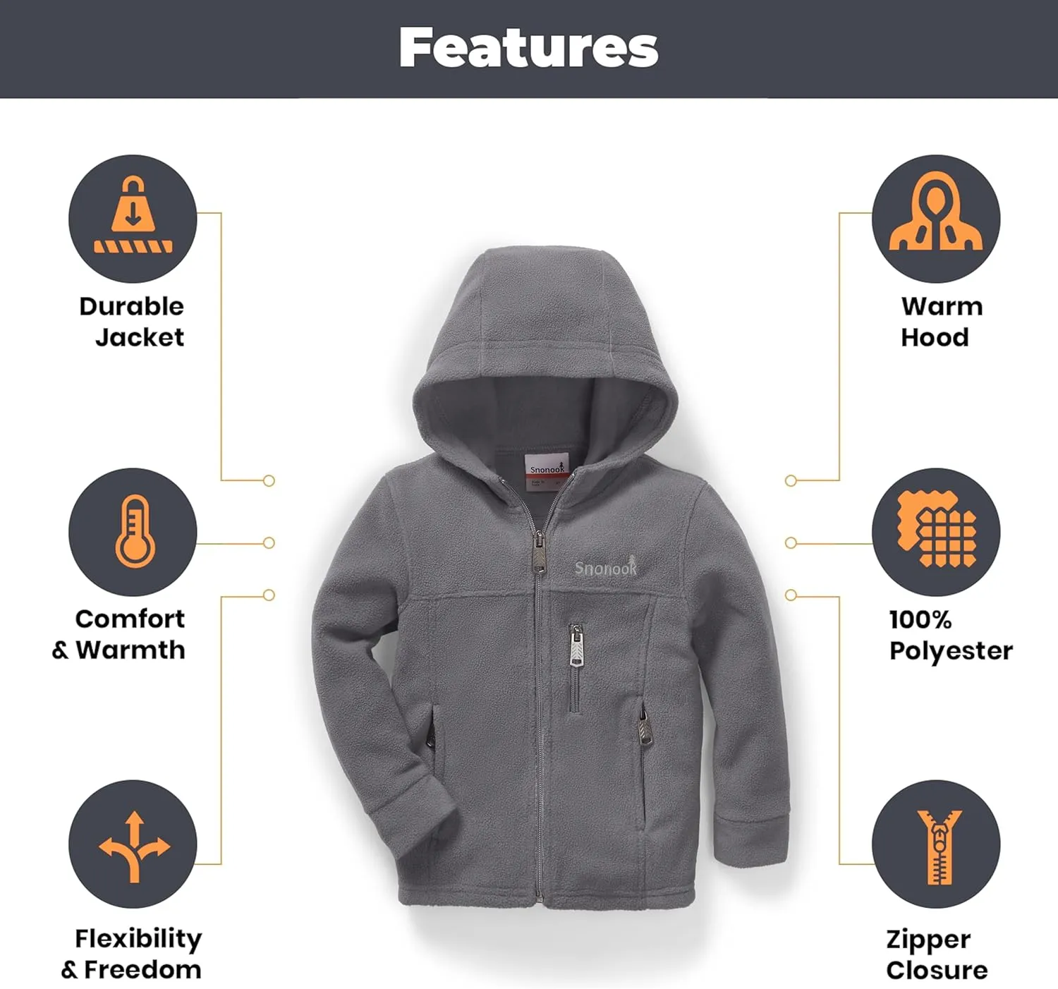 Toddler Fleece Jacket  Toddler Fall Jacket - Girls Fleece Jacket - Boys Fleece Jacket - Kids Fleece Jacket Hoodie