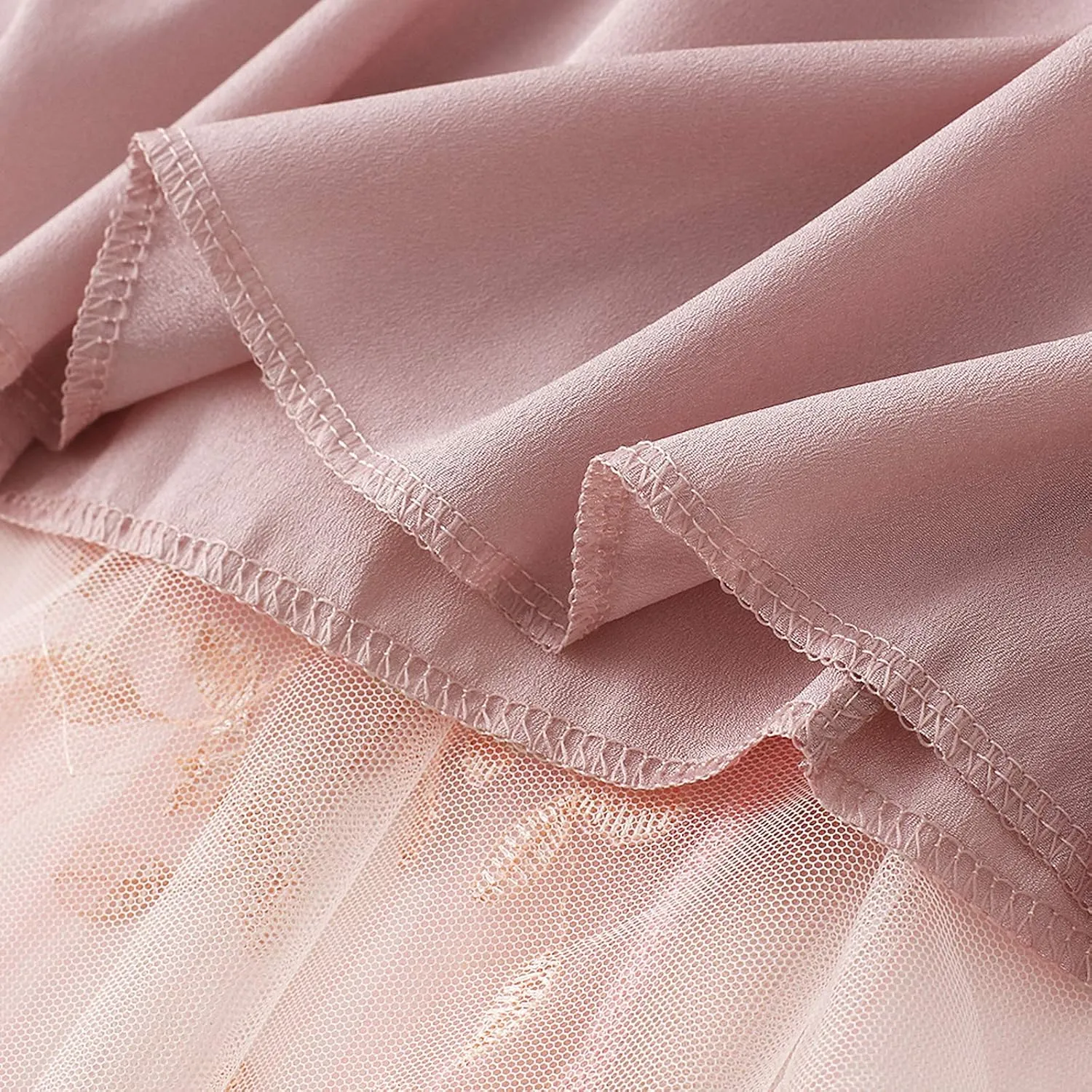 Women's 3D Flower Embroidery Tulle Skirt, Long Pleated High Waist Elegant Midi Swing Skirt A Line Midi Skirt