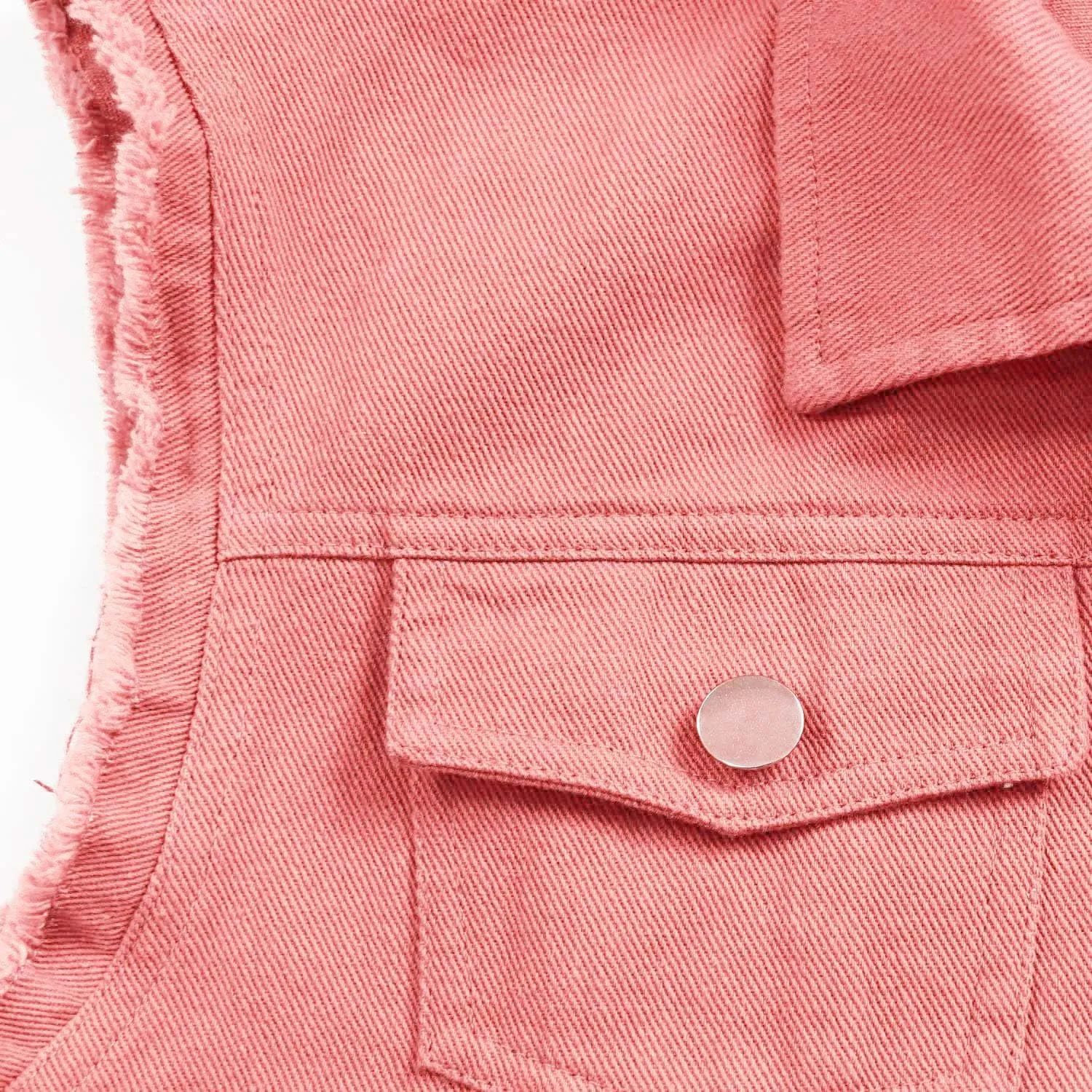 Women's Lapel Blue Denim Vest Buttoned Vest Jacket