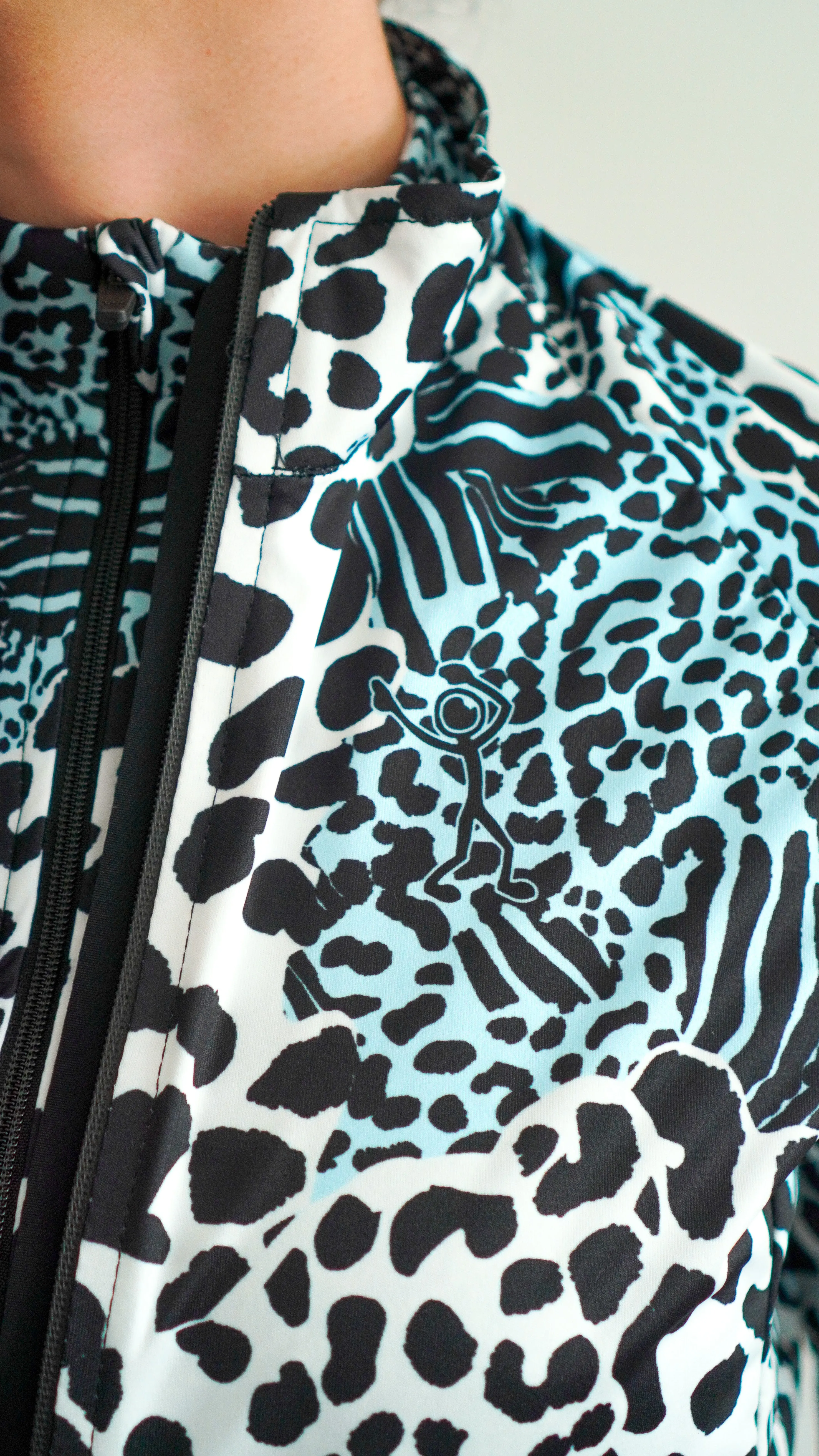 Women's Windbreaker Jacket- Snow Leopard