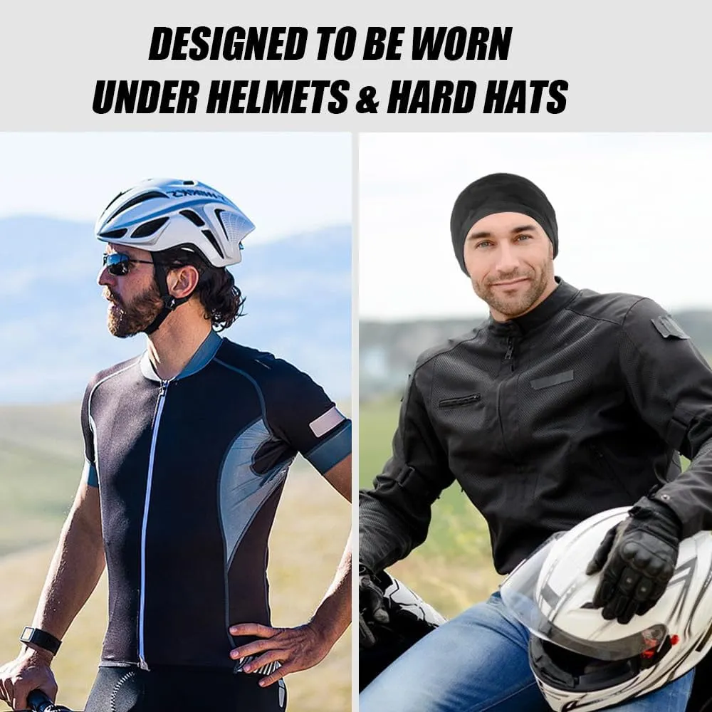 WTACTFUL 2 Pack - Running Cap, Skull Caps Fashion Breathable Slouchy Beanie Bicycle Cycling Sport Caps for Men Women Summer